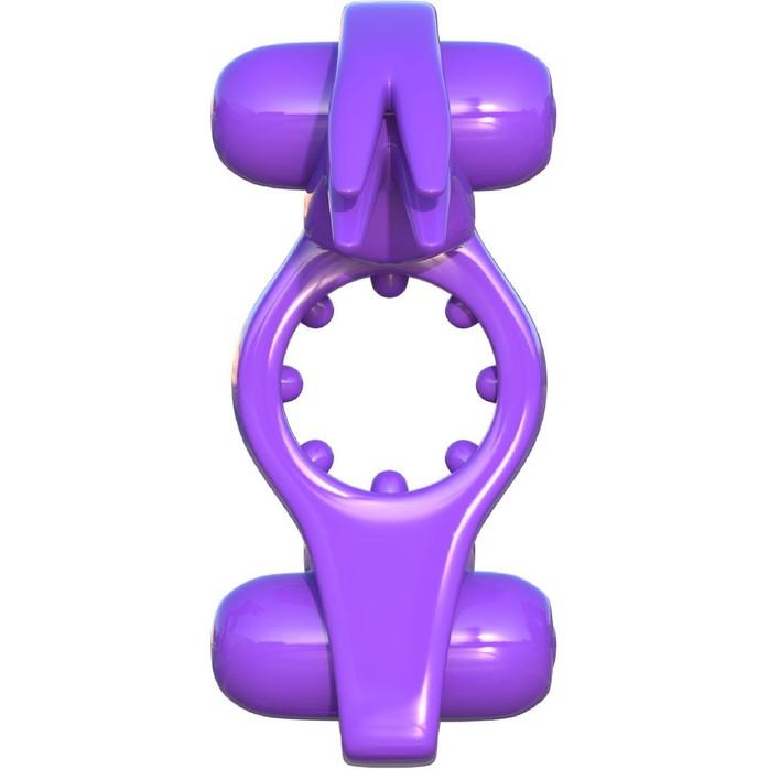 Фиолетовое эрекционное кольцо с вибрацией Wonderful Wabbit - Fantasy C-Ringz. Фотография 3.
