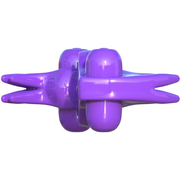 Фиолетовое эрекционное кольцо с вибрацией Wonderful Wabbit - Fantasy C-Ringz. Фотография 5.