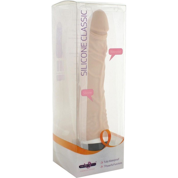 Телесный вибратор-реалистик Classic Slim Vibrator Nude - 17 см - Premium Range. Фотография 2.