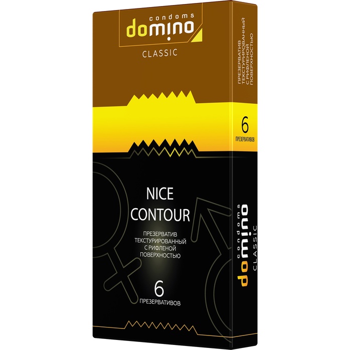 Презервативы с рёбрышками DOMINO Classic Nice Contour - 6 шт - Domino Classic