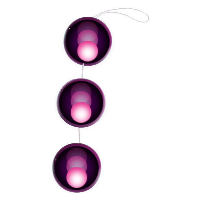 Фиолетовые вагинальные шарики на веревочке. Фотография 3.