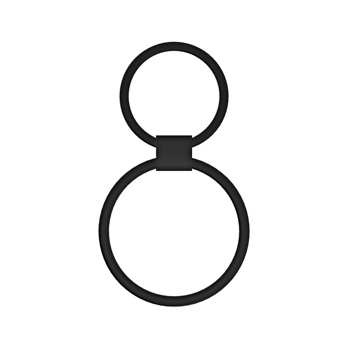 Черное двойное эрекционное кольцо. Фотография 4.