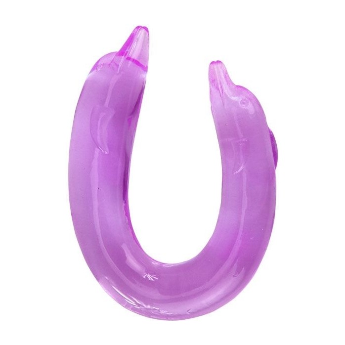 Фиолетовый двойной фаллоимитатор Dolphin - 30,5 см
