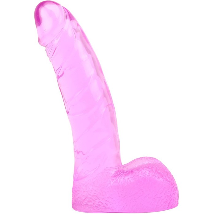 Розовый гелевый фаллоимитатор Ding Dong - 12,9 см