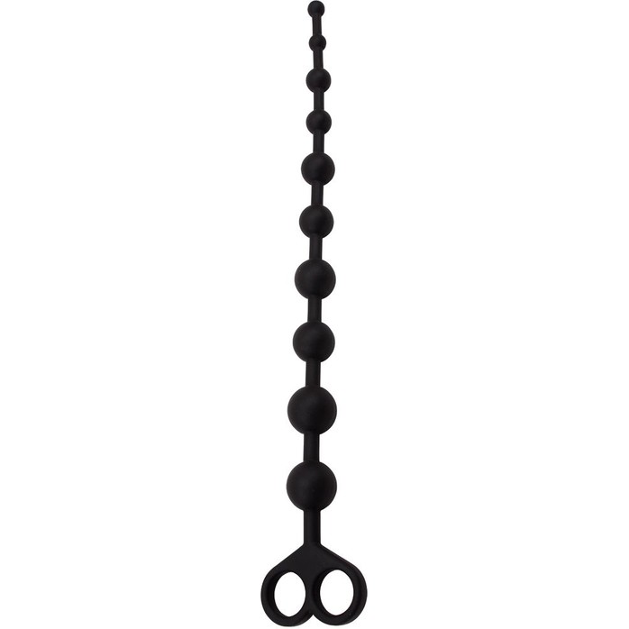 Анальная цепочка с шариками разного диаметра - 30,8 см