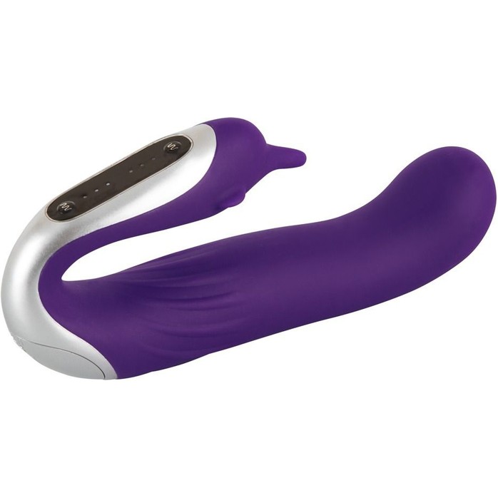 Фиолетовый вибратор Sweet Smile Purple Vibrator Hands-Free - 18 см - Smile. Фотография 2.