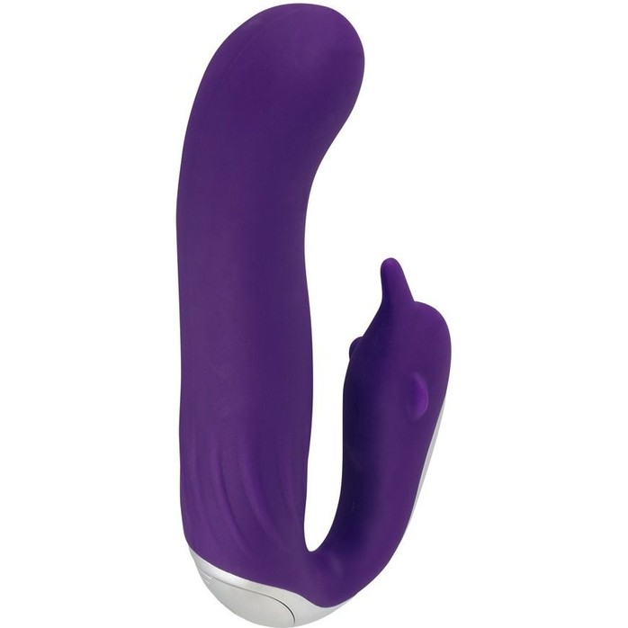 Фиолетовый вибратор Sweet Smile Purple Vibrator Hands-Free - 18 см - Smile