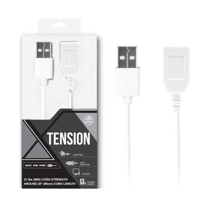 Белый удлинитель USB-провода - 100 см