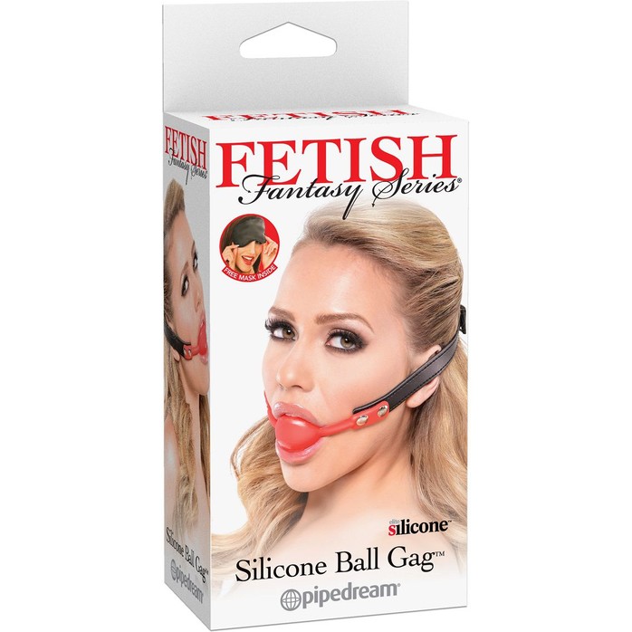 Силиконовый кляп-шар на регулируемых ремешках - Fetish Fantasy Series