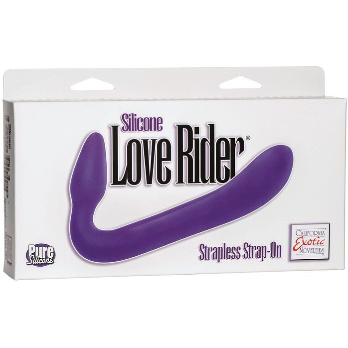 Фиолетовый безремневой страпон из силикона Love Rider Strapless Strap-On - 20,3 см - Love Rider. Фотография 2.