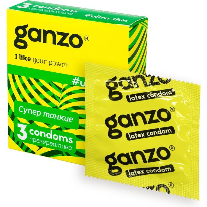 Ультратонкие презервативы Ganzo Ultra thin - 3 шт. Фотография 2.