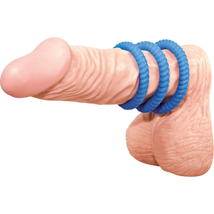 Набор из трех синих силиконовых колец Lust - You2Toys. Фотография 2.