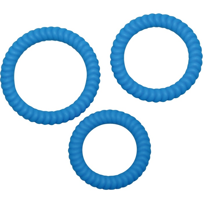 Набор из трех синих силиконовых колец Lust - You2Toys