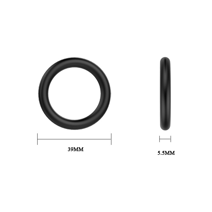 Набор из 3 чёрных колец различного диаметра. Фотография 6.
