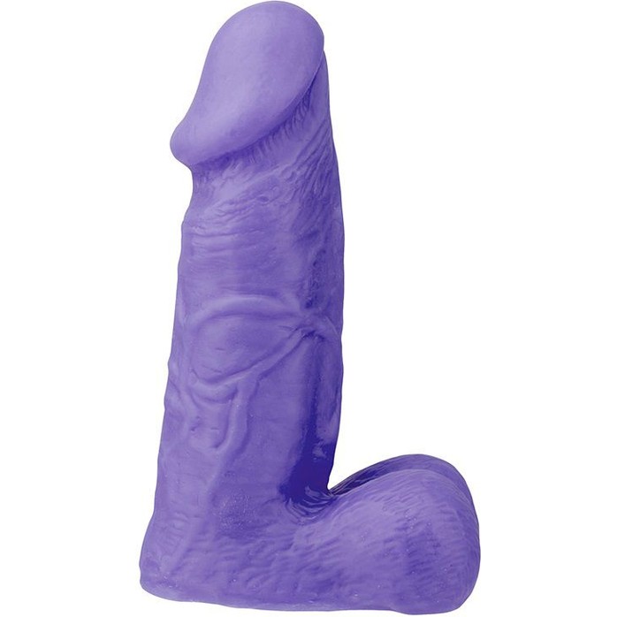 Фиолетовый реалистичный массажёр XSKIN 5 PVC DONG - 13 см - X-Skin