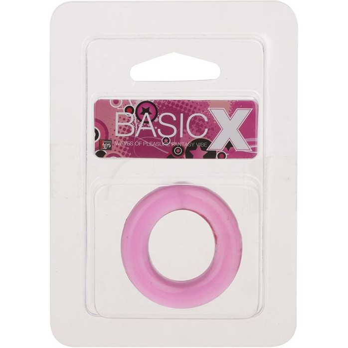 Розовое эрекционное кольцо BASICX TPR COCKRING PINK - BasicX. Фотография 2.