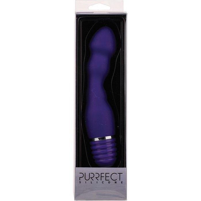 Фиолетовый вибромассажер для анальной стимуляции PURRFECT SILICONE ANAL VIBE - 15 см - Purrfect Silicone. Фотография 2.