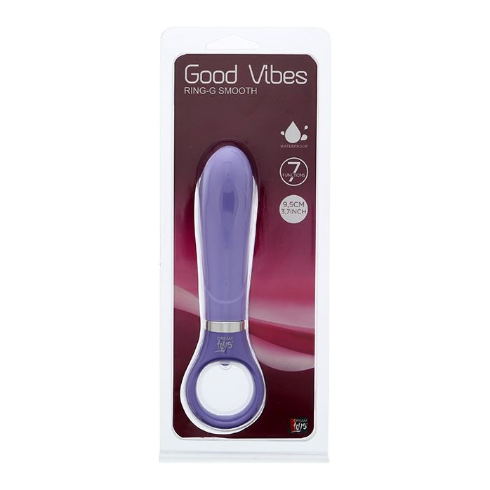 Фиолетовый анальный вибратор GOOD VIBES RING-G SMOOTH - 15,5 см - Good Vibes. Фотография 2.