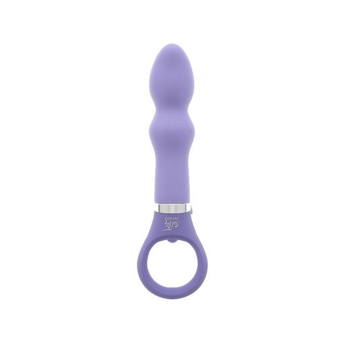Фиолетовый анальный вибратор GOOD VIBES RING-G RIBBED - 15,5 см - Good Vibes