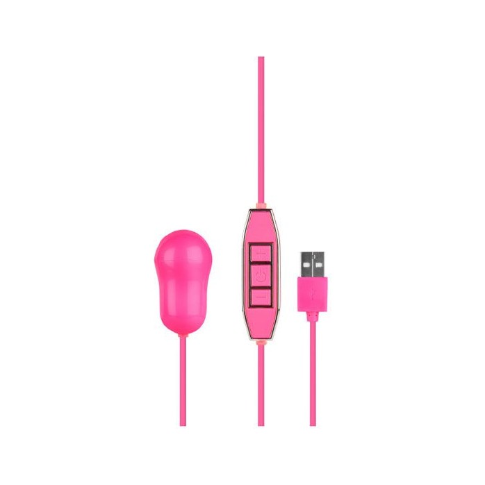 Розовый вибростимулятор с питанием от USB LET US-B 10 RHYTHMS BULLET LARGE PINK - Let Us-b