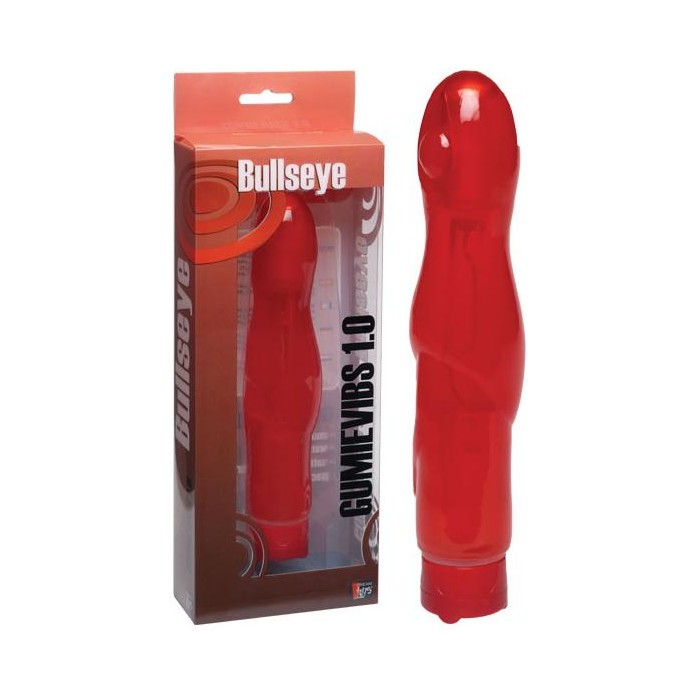 Красный вибромассажёр Bullseye - 16,5 см