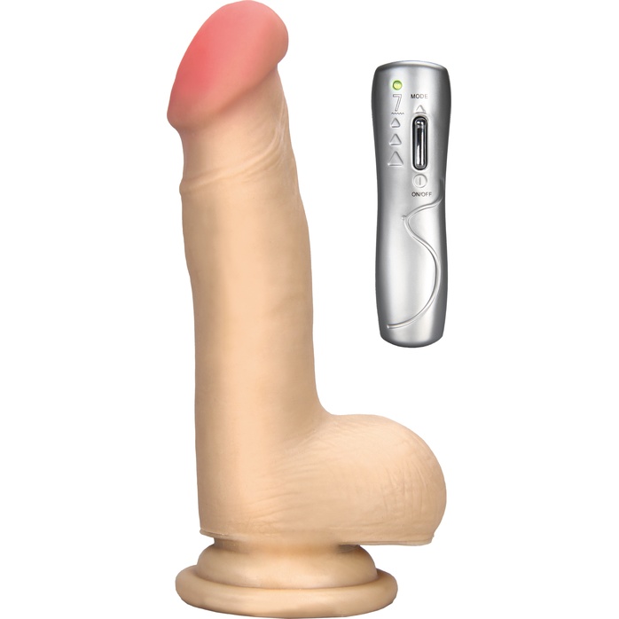 Реалистичный вибромассажёр на присоске REALSTUFF 6.5INCH VIBRATOR - 16,5 см - RealStuff