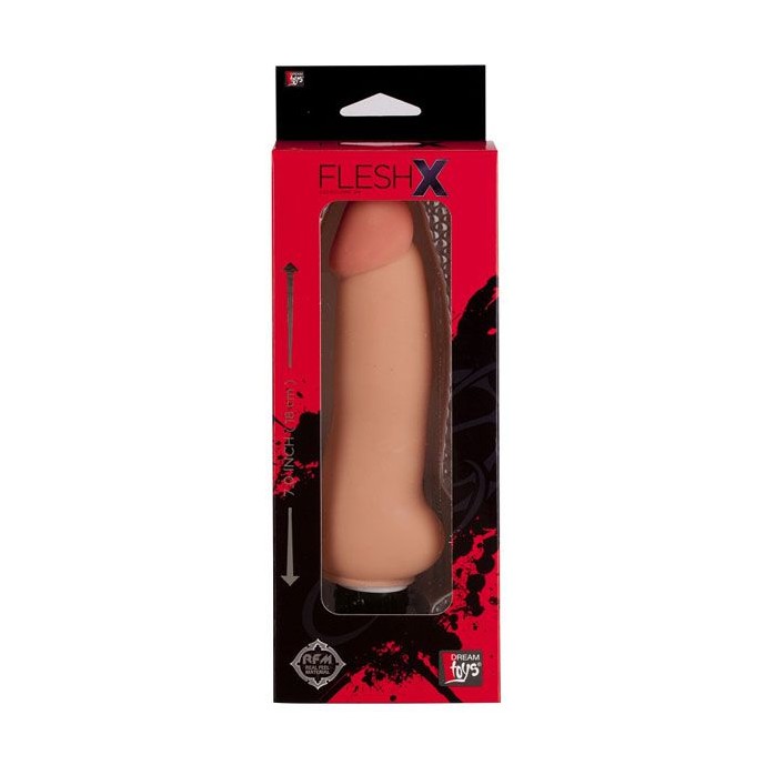 Реалистичный вибромассажёр REALSTUFF 7INCH VIBRATOR FLESH - 16,5 см - RealStuff. Фотография 2.