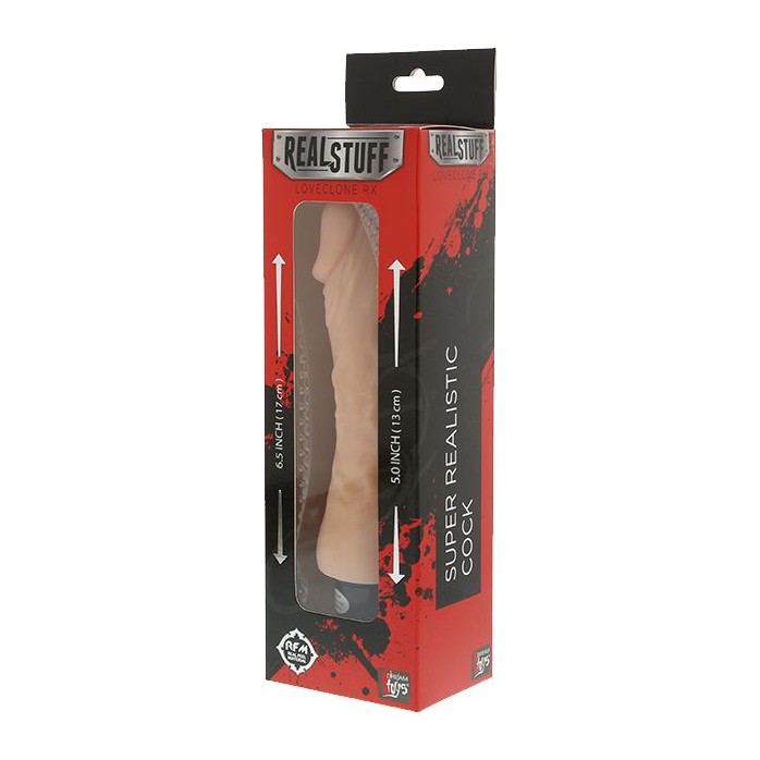 Реалистичный мультискоростной вибромассажёр REALSTUFF 5INCH VIBRATOR - 16 см - RealStuff. Фотография 2.