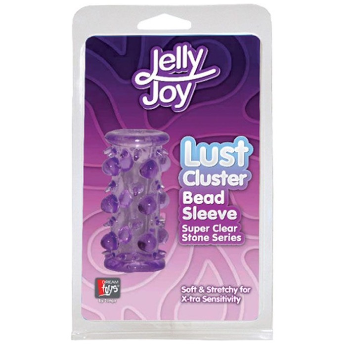 Фиолетовая насадка с шариками и шипами LUST CLUSTER - Jelly Joy. Фотография 2.
