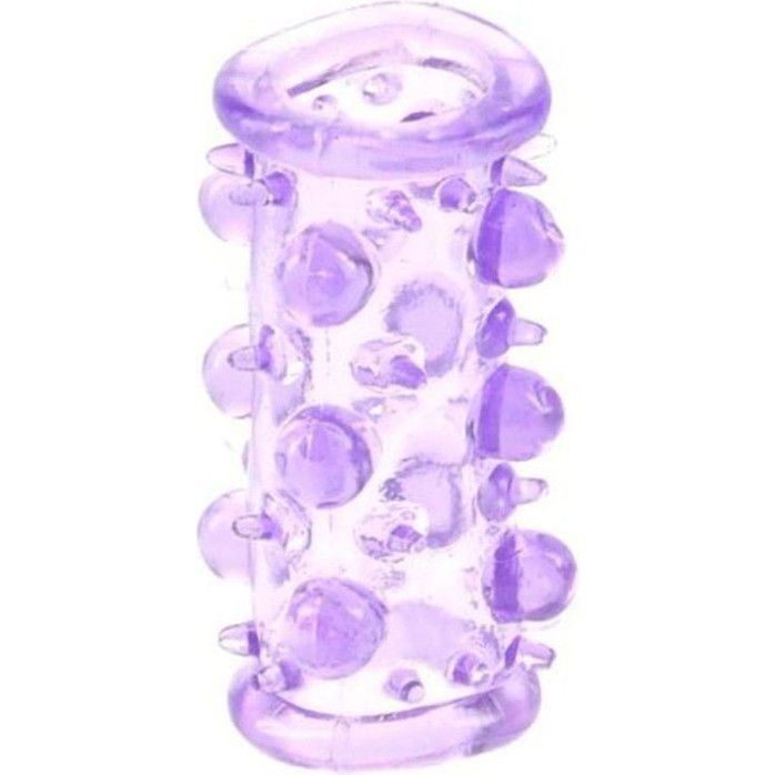 Фиолетовая насадка с шариками и шипами LUST CLUSTER - Jelly Joy