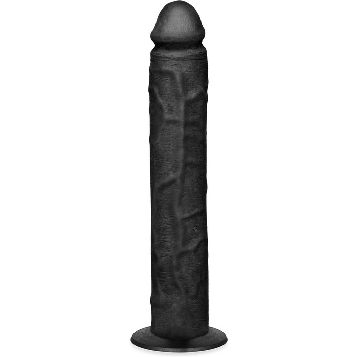 Большой черный фаллоимитатор на присоске - 31 см - TitanMen