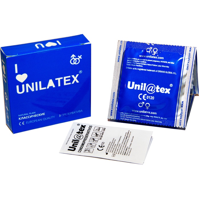 Классические презервативы Unilatex Natural Plain - 3 шт. Фотография 2.