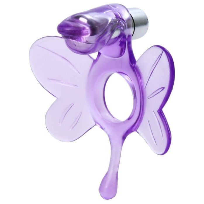 Фиолетовый вибростимулятор на пенис или вибратор
