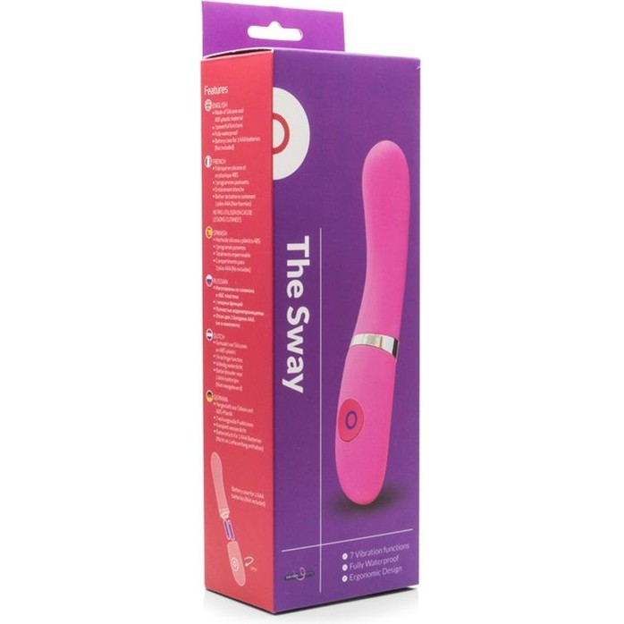 Розовый вибромассажёр The Sway с 7 режимами вибрации - 21 см. Фотография 2.