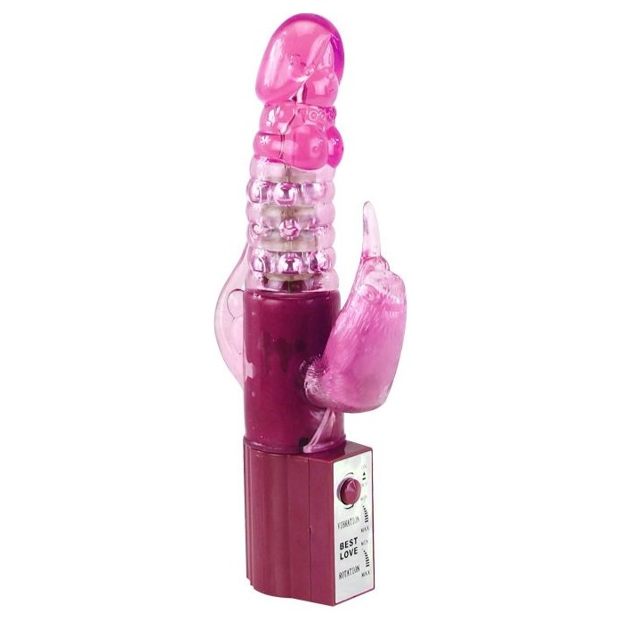 Розовый хай-тек вибратор Cute Baby Pink - 24 см. Фотография 2.