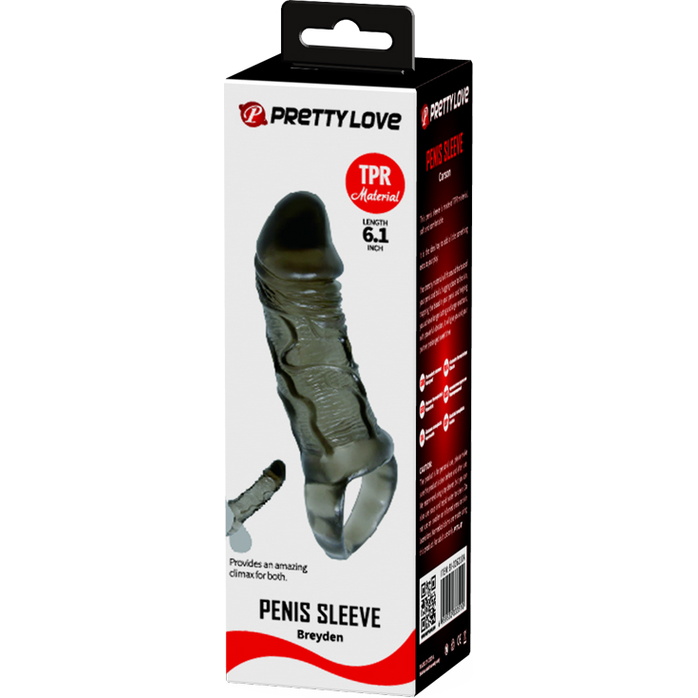 Фаллическая насадка на пенис с подхватом мошонки - 15 см - Pretty Love. Фотография 8.