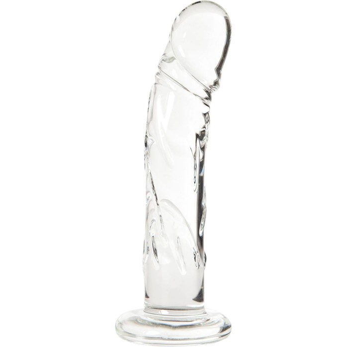 Прозрачный стеклянный фаллоимитатор - 18 см - Sexus Glass