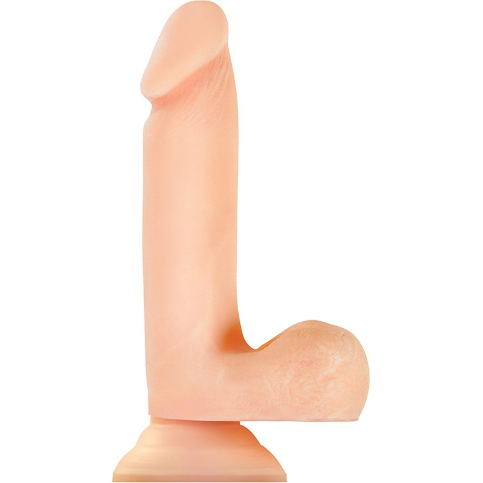 Телесный фаллоимитатор с мошонкой Colours 2X 6 Dual Density - 18,8 см - Colours. Фотография 2.
