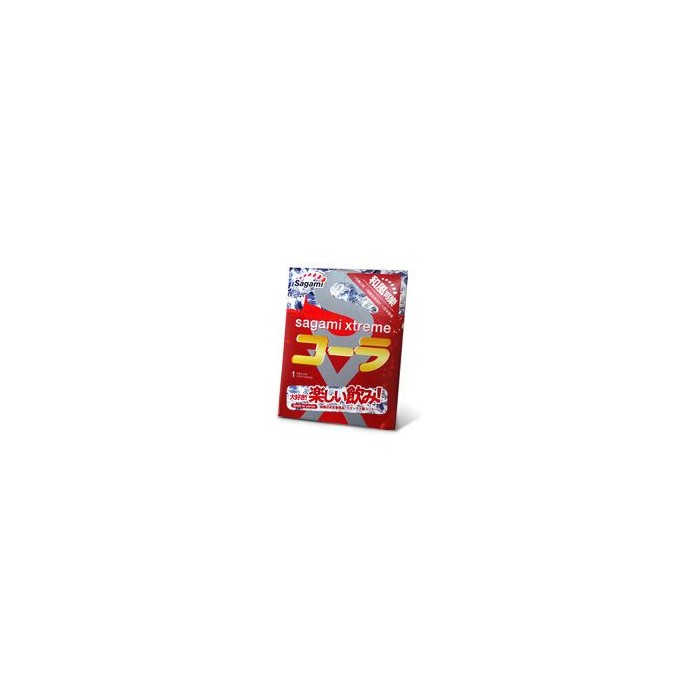 Ароматизированный презерватив Sagami Xtreme Cola - 1 шт - Sagami Xtreme