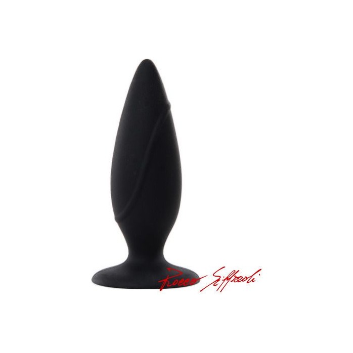 Чёрная силиконовая анальная пробка ROCCO ANAL PLUG LARGE - 12,7 см - Rocco Siffredi sex toys