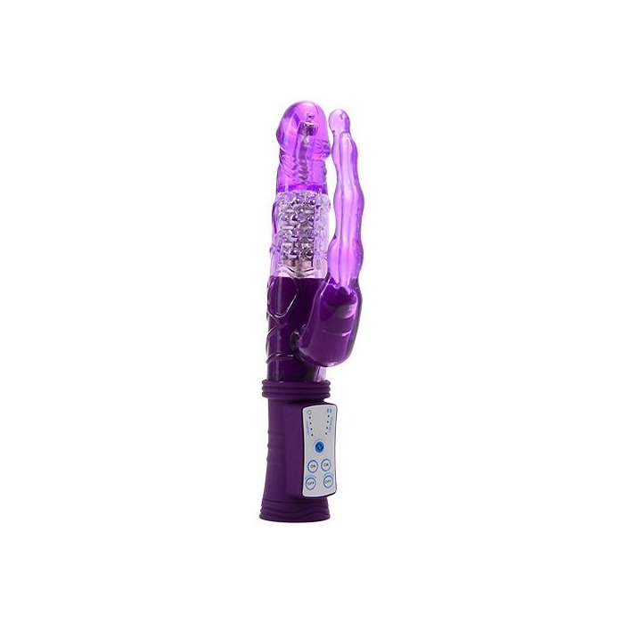 Фиолетовый анально-вагинальный вибратор MAGIC TALES MAGIC SPHERES RABBIT - 21,5 см - Magic tales