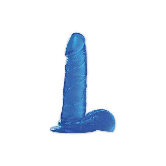 Синий фаллоимитатор JELLY DILDO REAL RAPTURE BLUE 6,5 - 16,5 см - Real Rapture