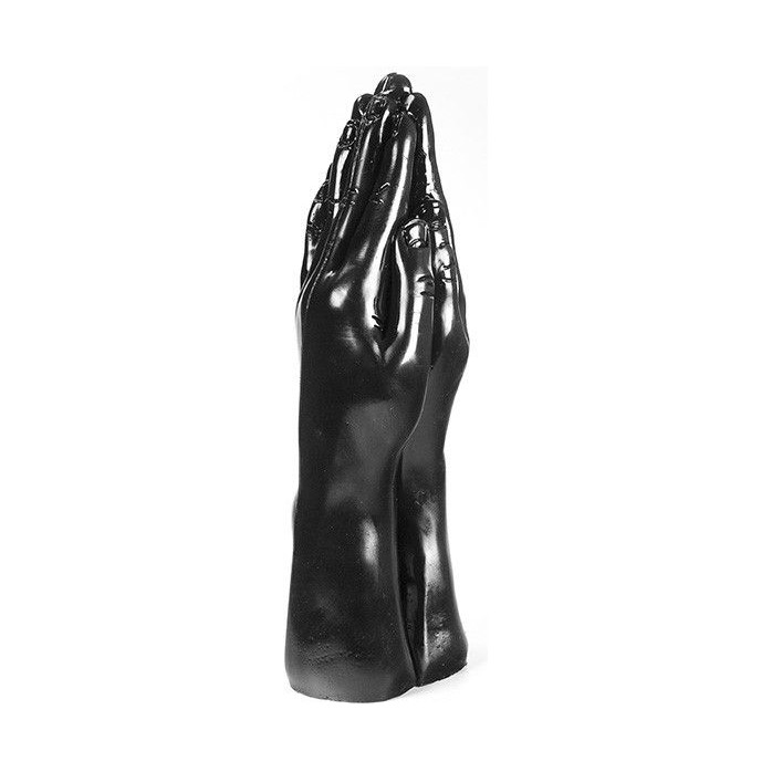 Стимулятор для фистинга с виде сомкнутых рук Dark Crystal Christian Dildo Black - 32 см