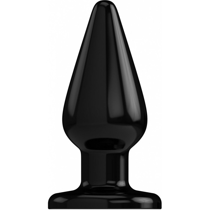Чёрный анальный стимулятор Bottom Line 6 Model 2 rubber Black - 15,5 см - Bottom Line