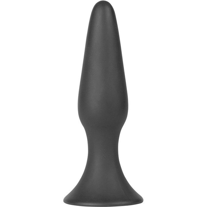 Чёрная анальная пробка Silky Buttplug Big Black - 16 см - Shots Toys