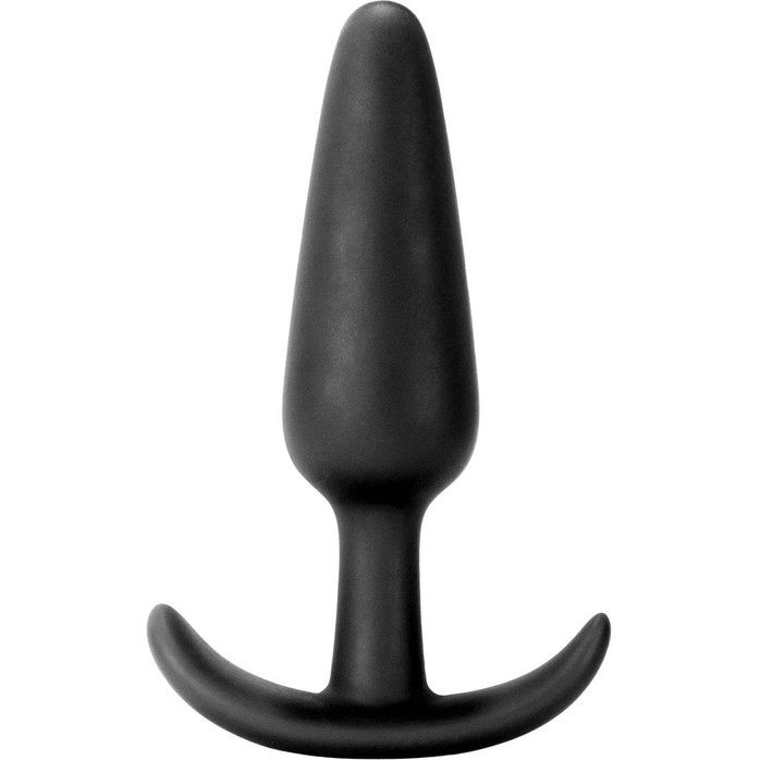Чёрная анальная втулка The Cork Small - 10 см - Shots Toys