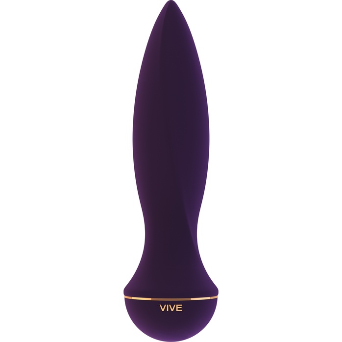 Фиолетовый вибратор Aki с заострённым кончиком - 17,5 см - Vive