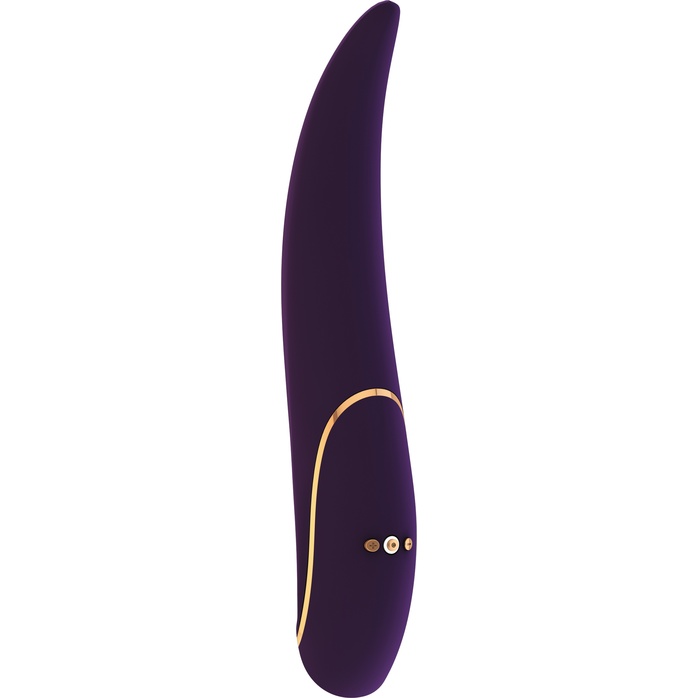 Фиолетовый вибратор Aviva с тонким кончиком - 19,8 см - Vive