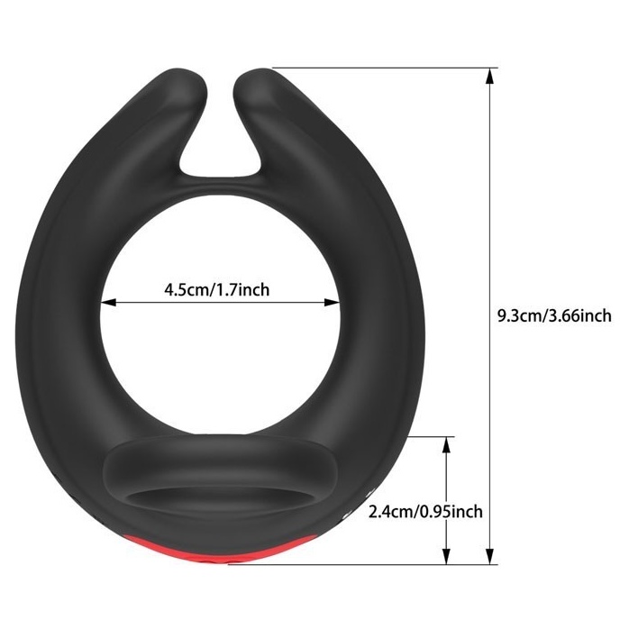 Черное эрекционное виброкольцо Cock Ring с пультом ДУ. Фотография 3.