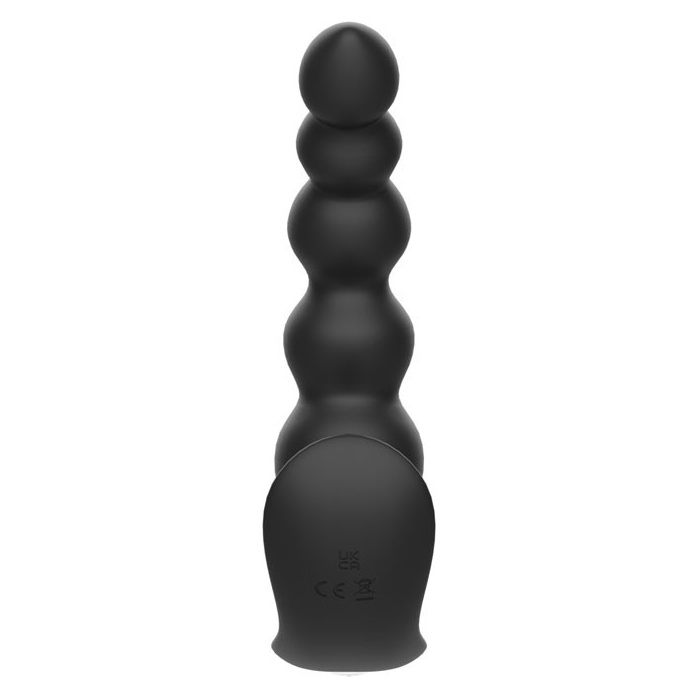 Черная анальная виброёлочка Anal Bead Vibrator с пультом ДУ. Фотография 6.